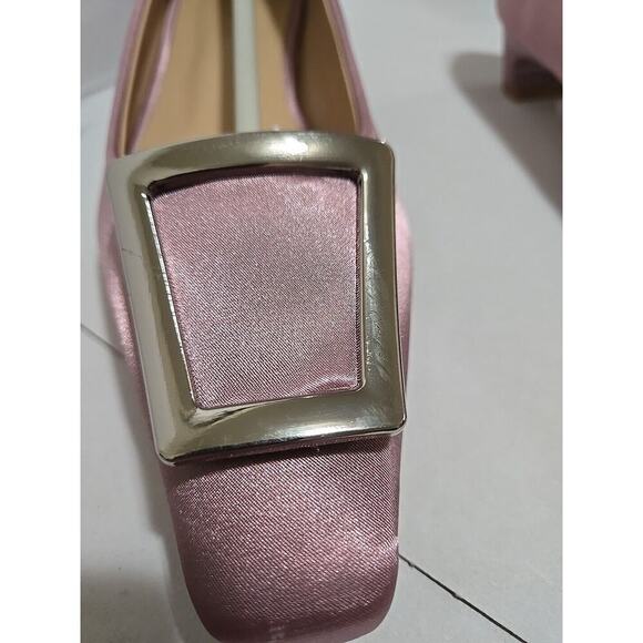 Metal Buckle Satin Low Heel (Lucia) C.Paravano Purple size W 9 - 9.5 - Picture 5 of 16